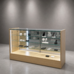 70 in. Black Glass Showcase with LED – SD-001 - Image 2