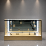 70 in. Black Glass Showcase with LED – SD-001 - Image 3
