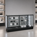 70 in. Aluminum-Frame LED Glass Showcase – SD-003