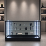 70 in. Aluminum-Frame LED Glass Showcase – SD-003 - Image 3