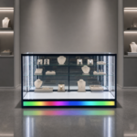70 in. RGB Base-Lighted Glass Showcase – SD-005 - Image 2