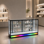 70 in. RGB Base-Lighted Glass Showcase – SD-005 - Image 3