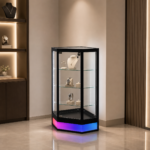 18 in. RGB Glass Corner Showcase – SD-04A - Image 2