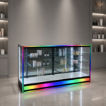 70 in. RGB Frame & Lightbox Glass Showcase – SD-006 - Image 2